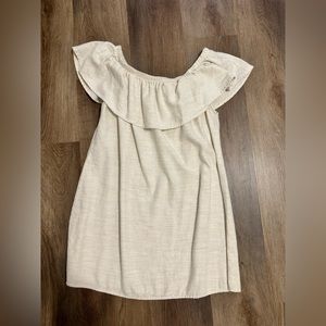 Boutique Off the Shoulder Ruffle Dress